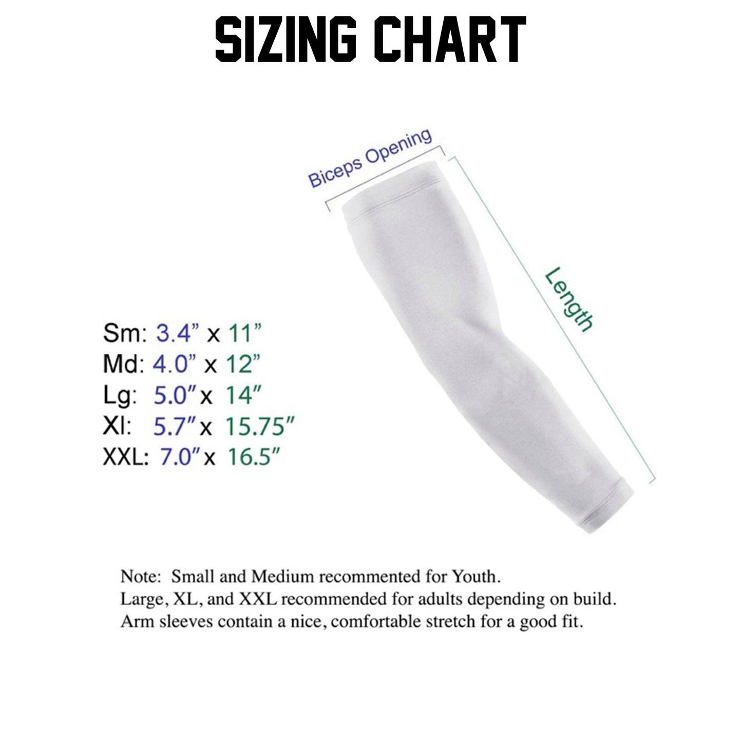 Custom Arm Sleeve, Personalized Arm Sleeve, Compression Arm Sleeve, Adult and Youth sizes